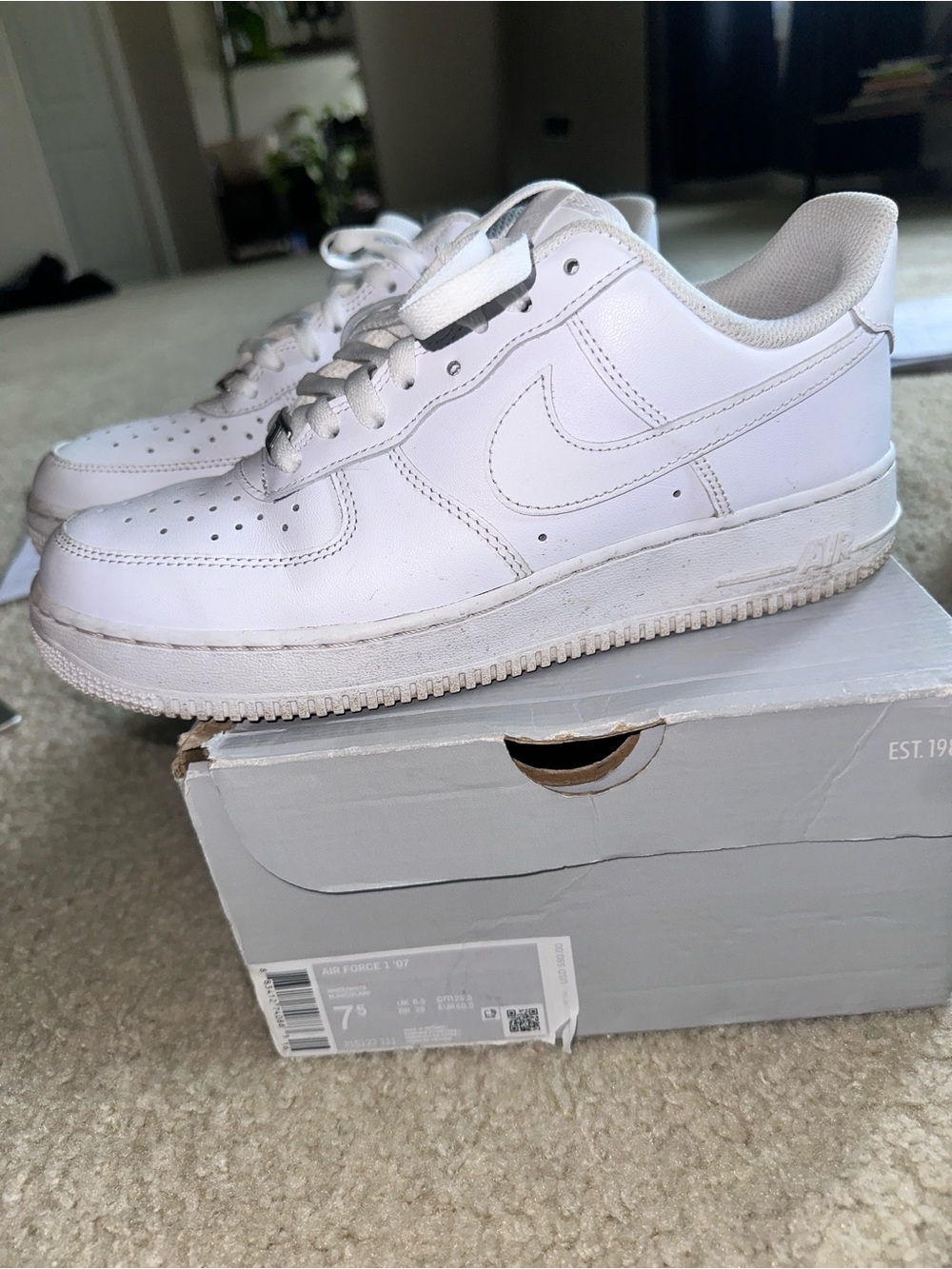 Nike White Low-Top Air Force Ones